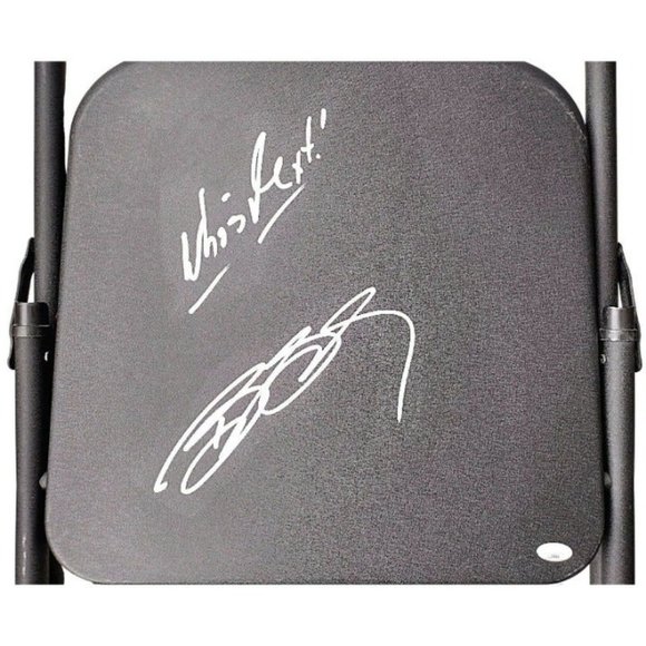 Bill Goldberg Signed Steel Wrestling Folding Chair Who's Next WWE JSA Autograph - Picture 2 of 8